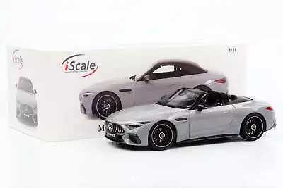 1:18 Mercedes-Benz AMG Sl 63 4Matic Roadster R232 + Alpine Gray IScale Diecast • $107.71