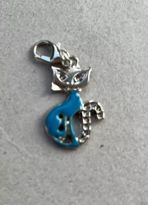 Cat Clip On Dangle Charm Bracelet Bag Purse Zip • £1.99