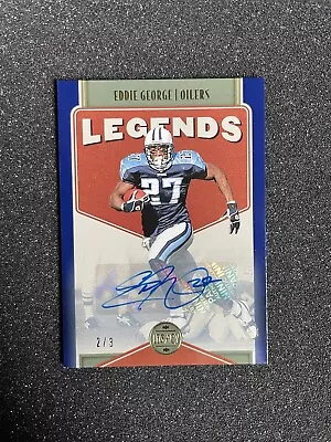 SSP #/3 2022 Panini Legacy Eddie George Auto Legend Titans Rare • $20.50