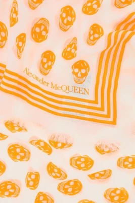 $441.10 • Buy Alexander McQueen Women's IVORY LUMIN ORANGE Scarf One Size IVORY LUMIN ORANGE
