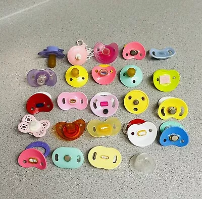 Lot Of 23 Baby Pacifiers Reborn Dolls DIY Mam NUK Assorted Mixed Magnetic Vtg • $36.50