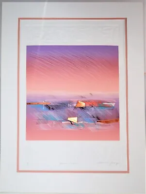 MANUEL RODRIGUEZ Jr EMBOSSED MONO PRINT HAND PAINTED SIGNED PHILIPPINE LISTED • $800
