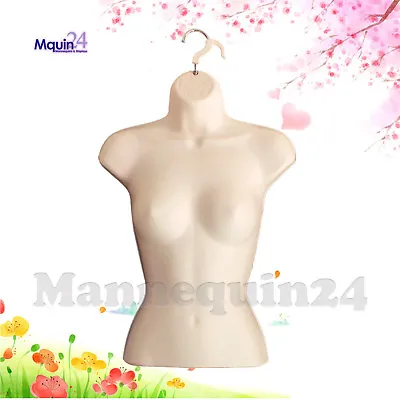 $32.57 • Buy Female Mannequin Form & Hanger, Body Torso Display Women Dress Shirt - Flesh