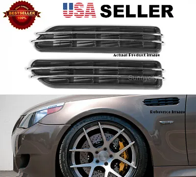 2 Pcs 9.5  X 2  ABS Euro Decor Black Fender Grill Intake Air Vent Trim For Ford • $18.11
