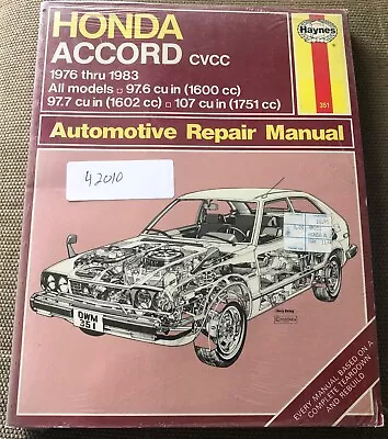 HONDA ACCORD CVCC 1976 - 1983 - Haynes Repair Manual - NEW • $7.99