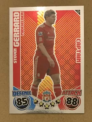 Match Attax PL 2010/11 Captain Card - STEVEN GERRARD • £1.99