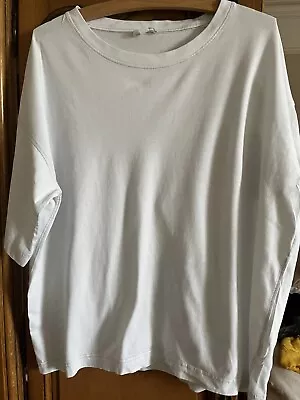 Cos Womens White Tshirt 18 • £8.64