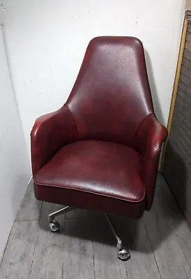 Vintage 1966 Seng Chicago Mid Century Modern Rolling Office Arm Chair - Tufted • $495