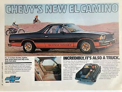 Vintage 1978 Chevrolet El Camino Original Color Ad • $5.45