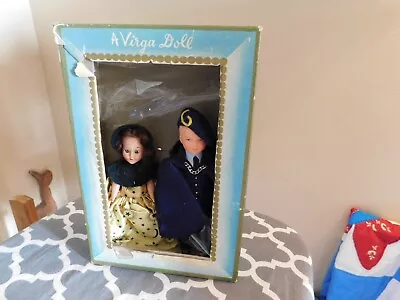 Vintage Strung Doll Pair Military + Star Gown Non Original Box • $19.99