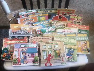 Vintage Elmo's LOT OF 18 Neighborhood Sesame Street Board Books W/ 5 Bonus! • $68