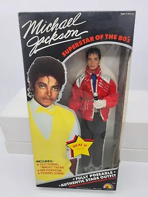 VINTAGE 1984 MICHAEL JACKSON SUPERSTAR OF THE 80'S  BEAT IT  DOLL NIB Very Rare • $129.99