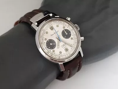 Vintage 1970's Pierre Jacquard Chronograph Men's Watch Valjoux 7733 • $899