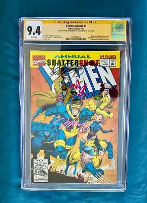 9.4 CGC Signed JIM LEE Chris Claremont X-MEN ANNUAL 1 Ss Nm Wolverine Psylocke 4 • £143.83