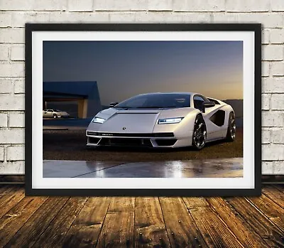 Styled Lamborghini Countach 2022 LPI 800-4 High Quality Premium Poster Print • $39.95