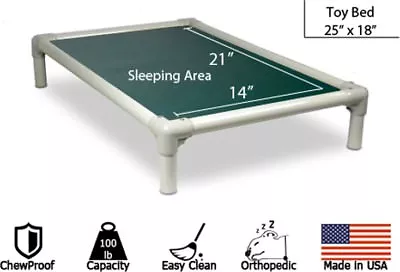 Kuranda Indoor/Outdoor Dog Bed - Almond Frame - Cordura Fabric - Hunter Green • $49