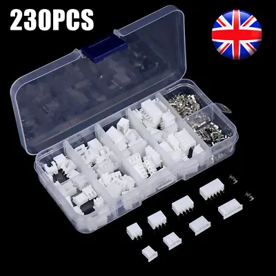 230pcs 2-5Pin JST-XH Wire Female Male Housing Connector Bare Terminal Kit 2.54mm • £2.99