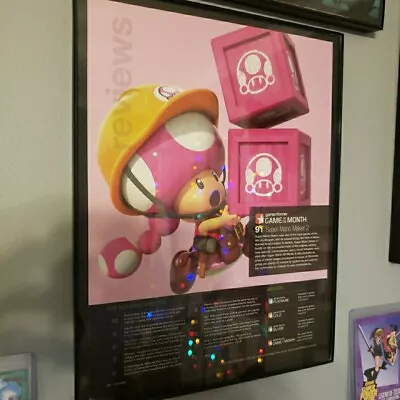 Framed 2018 Toadette Super Mario Maker 2 Ad/poster Video Game Wall Art • $29