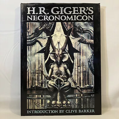 H R Giger's Necronomicon SIGNED Morpheus International Oversized HCDJ 1996 • $249.99