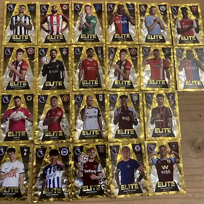 Panini 2024 Premier League Stickers X22 Golden RARE Elite Full Set • £0.99