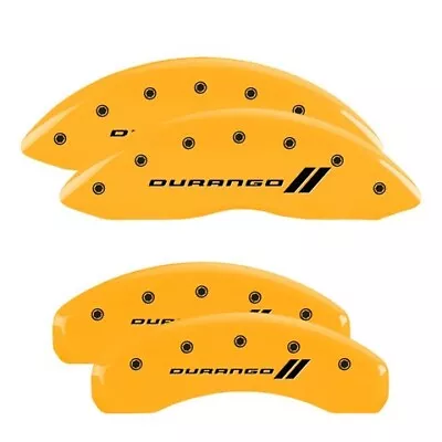 MGP Caliper Covers Set Of 4 Yellow Finish Black Durango Ll • $289