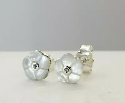 Authentic Pandora Luminous Florals Mother-of-Pearl Stud Earrings #290698MOP  • $26.99