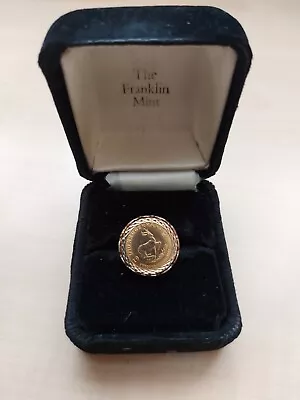 1985 1/10th 22ct Gold KRUGERRAND Coin Mounted In 9ct Gold. Ring Size R. • £200