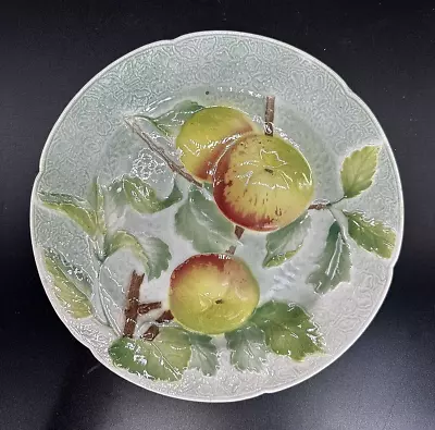 Antique St Clement K&G France Majolica Apple Fruit Plate 8.5  EUC • $17.95