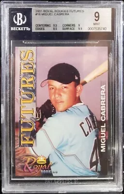 2001 Royal Rookies Futures#16 Miguel Cabrera Triple Crown 500hr3000 Hits H.o.f • $39.95