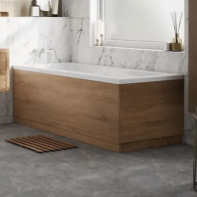 Bathroom Modern 1700/1800mm Front Side Bath Panel MDF Concrete Grey Oak • £99.97
