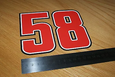 Marco Simoncelli Number 58 Decal - Large • $7.46