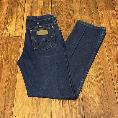 Wrangler Blue Denim Jeans Mens 31x32 Cowboy Cut Western Slim Straight 936DEN • $16.99