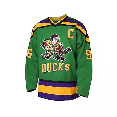 Charlie Conway 96 Mighty Ducks Jersey Stitched Movie Hockey Jersey For Men Gr... • $58.53