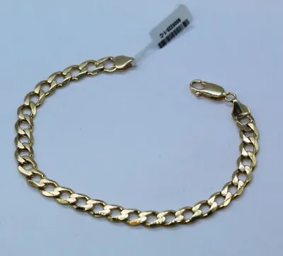 9ct Curb Bracelet Cuban Hallmarked Solid Yellow Solid Gold • £475