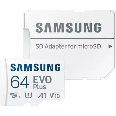 SAMSUNG EVO PLUS 64 GB Micro SD SDHC TF Class 10 130MB/s 64G MicroSD Memory Card • $13.99