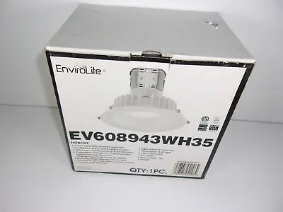 £23.03 • Buy EnviroLite EV608943WH35 Interior 6  White LED Recessed Downlight CRI 90 CCT 3500