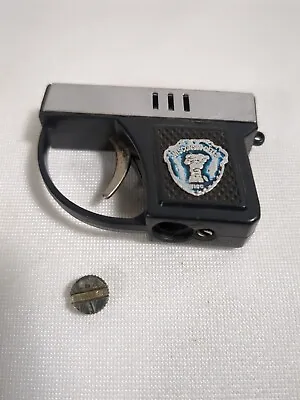 Vintage Pistol Gun Cigarette Lighter Black Handle 2.25  Long Wisconsin Dells • $15