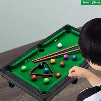 Mini-Billardtisch-Tisch-Snooker-Spiel 2 Stöcken Bällen. Stressabbau E4 P6V5 T5Z8 • $11.47