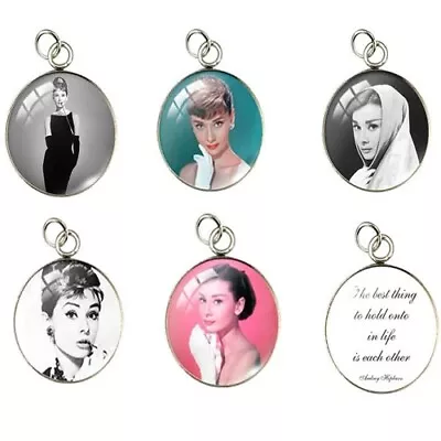 $3.87 • Buy NEW Audrey Hepburn Breakfast At Tiffany's Silver Necklace Pendant DIY Jewelry 