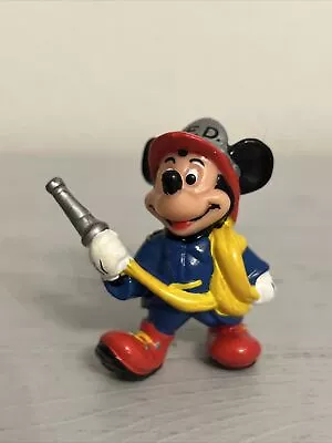 Mickey Mouse Firefighter 2” Action Figure Disney Vntg Pvc Applause Toy • $10