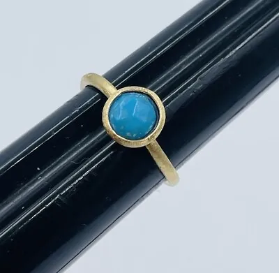 Marco Bicego 18k Yellow Gold & Blue Turquoise Jaipur Ring Size 8 • $700