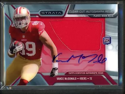 2013 Topps Strata Clear Cut Relics Vance McDonald #CCAR-VM Rookie Auto RC READ • $5.65