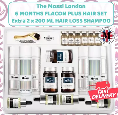 The Mossi London 6 Months Flacon Plus Hair Set + 2 Shampoos Extra • $286