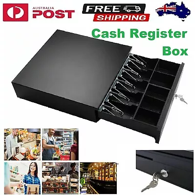 $79.99 • Buy Costway Cash Drawer Box Works Compatible Manual POS Printer 5Bill/5Coin Tray AUS