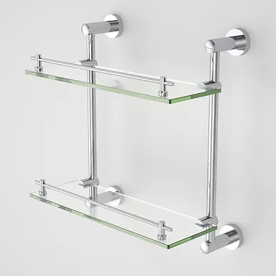 Double Glass Shelf 8MM Tempered Glass Shower Bathroom Glass Shelf  • $109