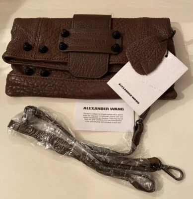 $200 • Buy Alexander Wang Rockstud Bag Leather New With Tags Shoulder Clutch Designer