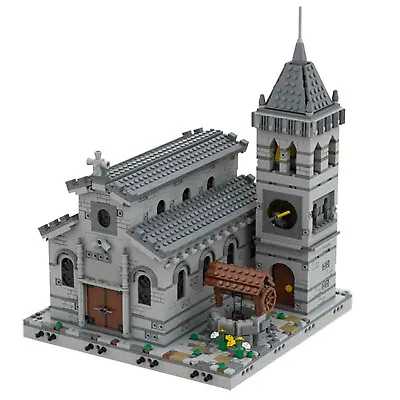 MOC Medieval Church With Interior Modular Building Blocks 2085 PCS Model Brick • $299.99