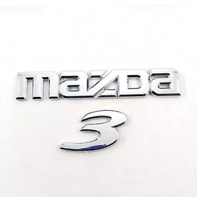 1 X ABS Chrome MAZDA 3 MAZDA3 Letter Car Rear Trunk Emblem Sticker Badge Decal • $22.17