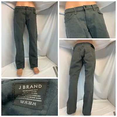 J Brand Kane Jeans 34x31 Gray Cotton Stretch Straight USA LNWOT YGI H1-300 • $47.98