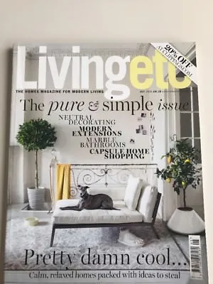 £1 • Buy UK Living Etc Magazine Homes May 2015 Pure & Simple Issue Marble, Extensions, ++